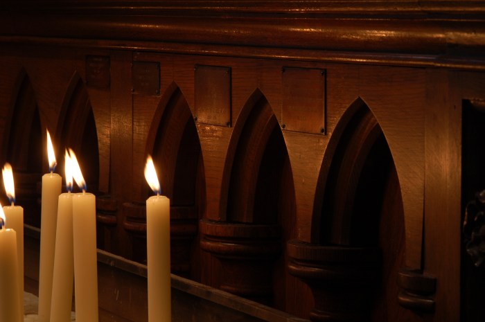 candles in church