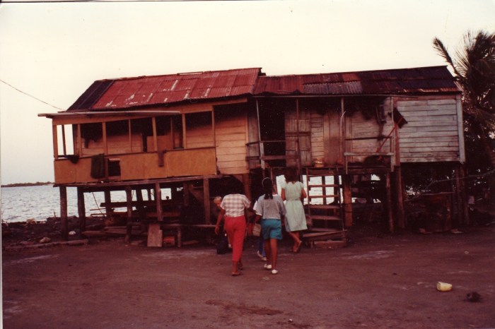 Going to "church" at Don Domingo's house in Brick Bay