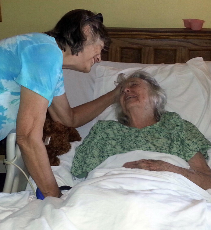 Janie and Mom at Hospice House