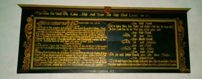 Ten Commandments from 1681