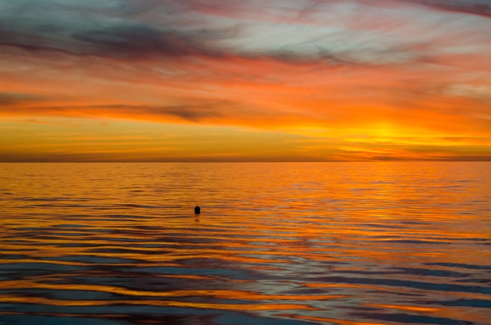 Sunset on the water by Jack H Thompson, JR