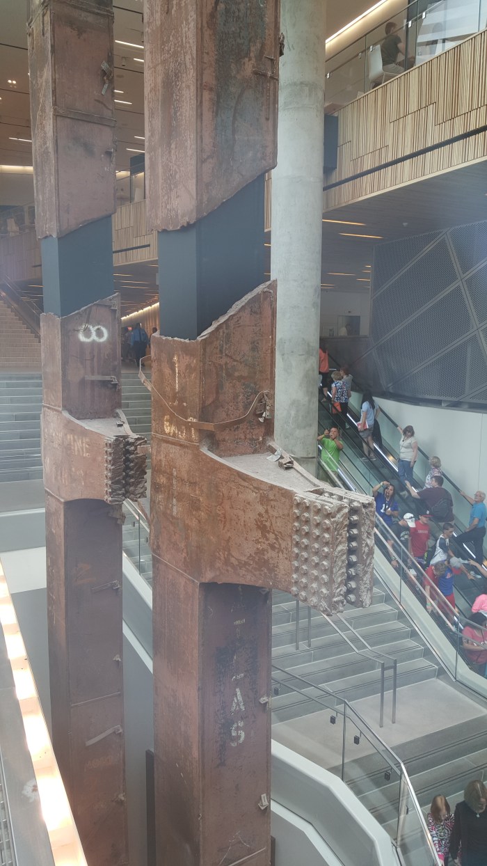 Steel girders on display at memorial